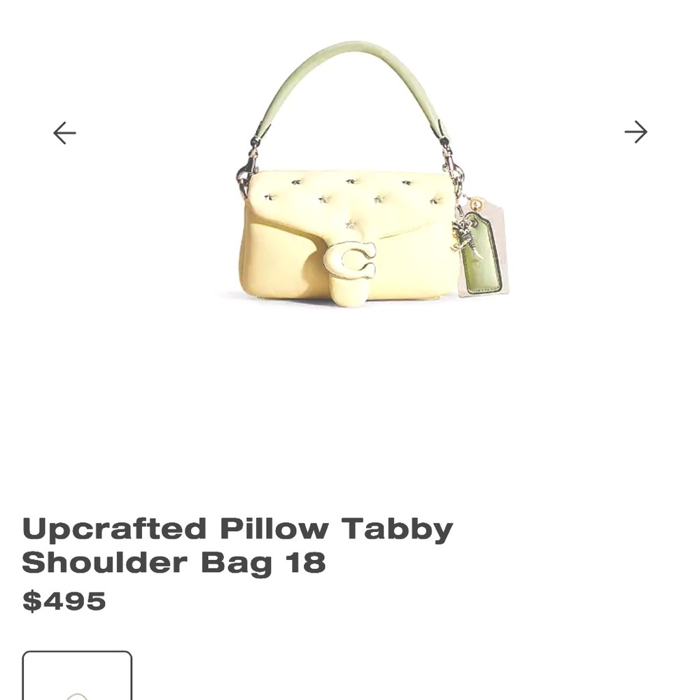 Coach Cream Leather Pillow Tabby Top Handle Bag - Picture 15 of 15